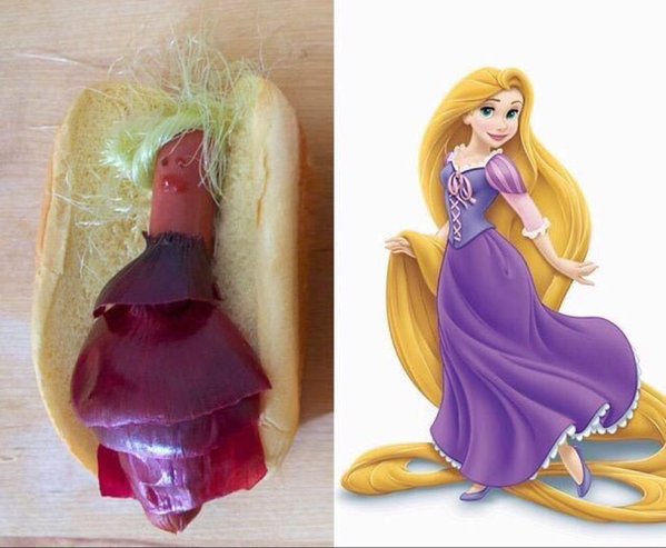 ItsFoodPics's tweet photo. Disney princesses as hotdogs 😳😂 https://t.co/EsYNK3OLk2