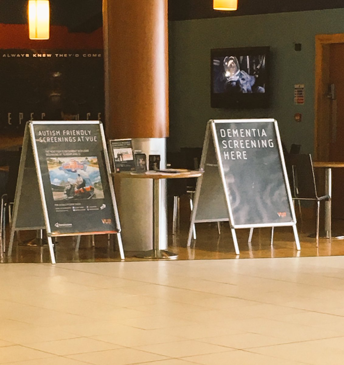DrSdeG's tweet photo. Well done @vuecinemas Westwood. Sure these are valued by those who want to see the movies &amp; need right environment https://t.co/nzGEDYpt7W