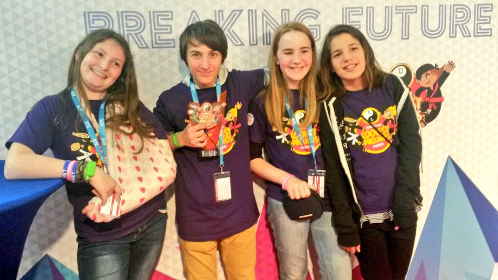 enrico_martines's tweet photo. Kudos to Gabriele Galli from @CoderDojo @HPE_IT who won #scratch competition in his category at #CoolestProjects2016 https://t.co/uAKgWKFhc8