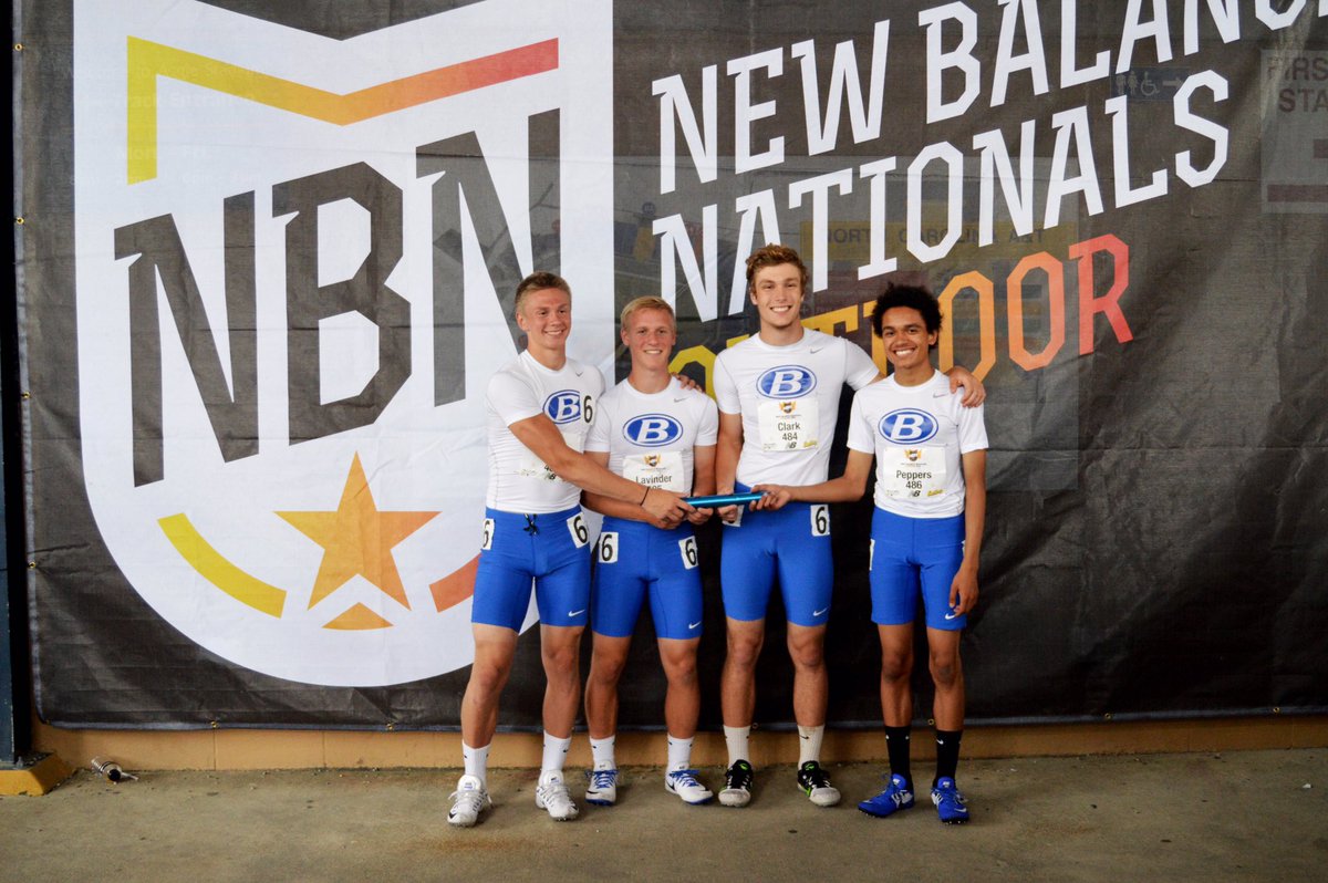 Kyle, Dakota, Seth, Josh after the sprint medley race at nationals. #newbalancenationals