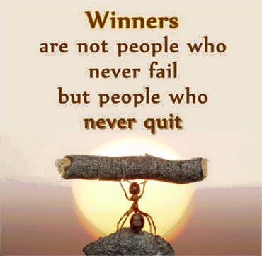 SarahBjoerck's tweet photo. " Winners are not people who never fail but people who never quit"
#neverquit
#dontgiveup
#beawinner https://t.co/faDfAb4wZB