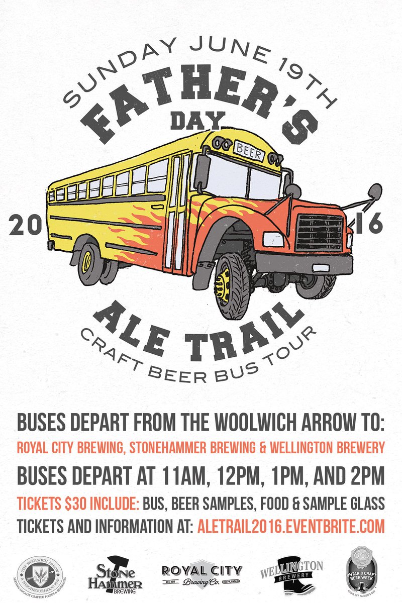 WellingtonBrew's tweet photo. We are super excited for our sold out Father's Day Ale Trail happening tomorrow to cap off #OCBWeek16 https://t.co/8y4JL2JabG