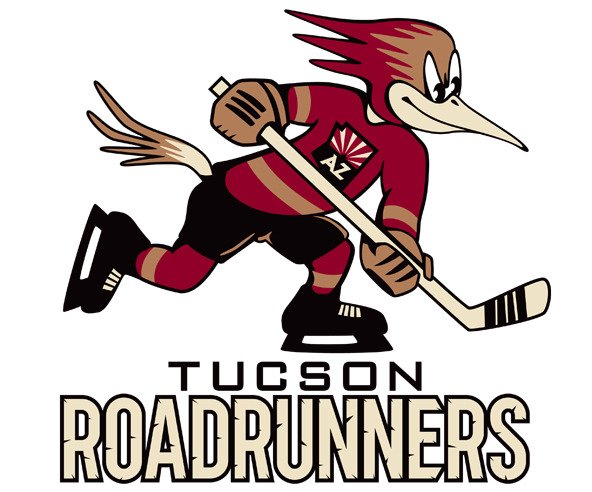 sportslogosnet's tweet photo. Tucson Roadrunners announced as name of new Coyotes AHL team -- here's the logo. More to come. https://t.co/Dki3tzFQyt