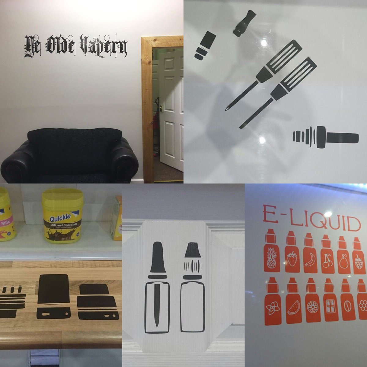 TyneVinyl's tweet photo. Happy customer #vaping #vape #vinylwallart #business #eliquid #shopvinyl #vinyl #design https://t.co/MG1lRlL9Ni https://t.co/r4iN834Mvi