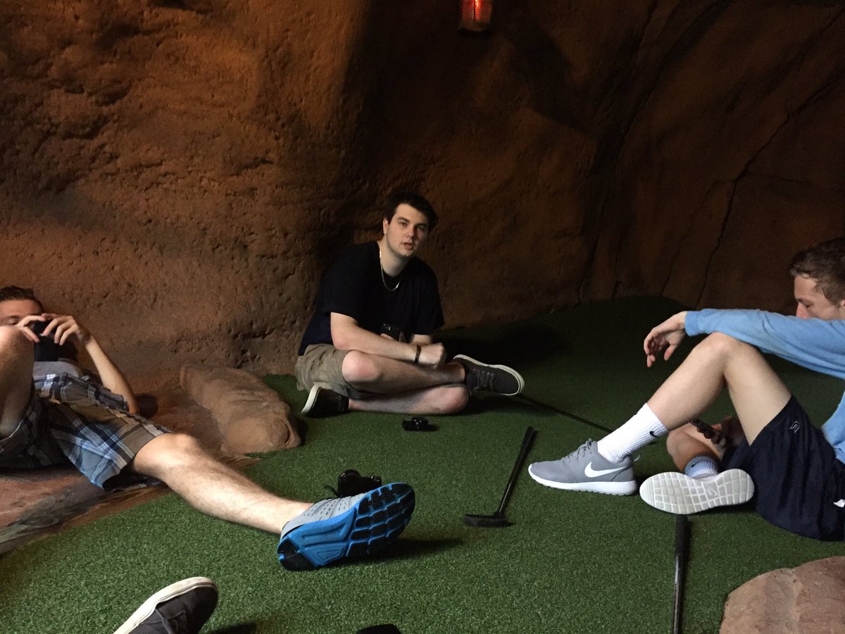 kacz's tweet image. Day 7: We are still trapped in a cave at the mini golf course. It seems all hope is lost.
