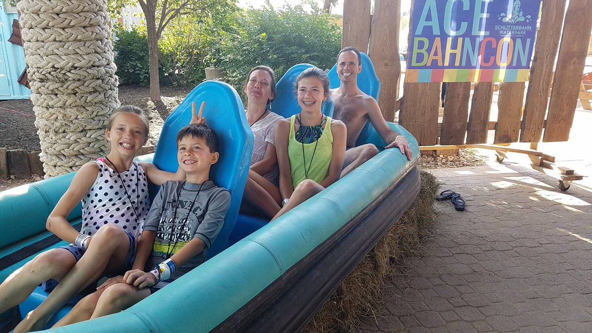 aceonlineorg's tweet photo. "Prep-work" for this morning's @ACE_HOA #BahnCon ERT on #Veruckt @Schlitterbahn KC #RideWithACE https://t.co/CotveWDW2B