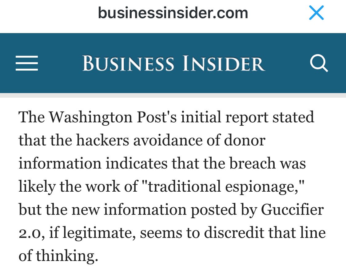 tweets4quin's tweet image. #Guccifer2 #Guccifer3 Hmm. Post was wrong? 🙄  #ServerGate #EmailGate continues businessinsider.com/guccifer-20-cl…