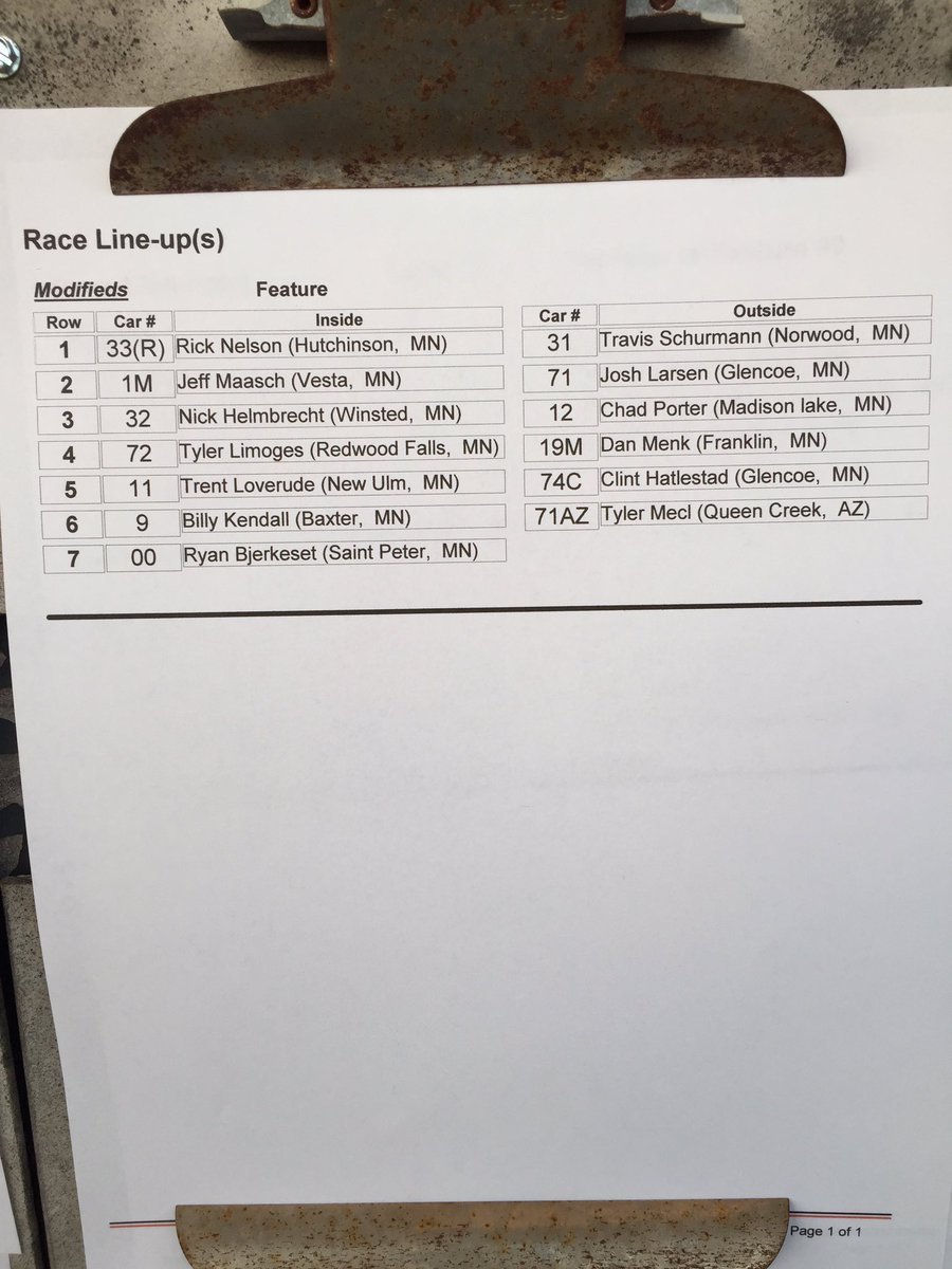 Lojo74's tweet photo. Arlington Raceway Modified feature line-ups. https://t.co/OXPAFHCtok
