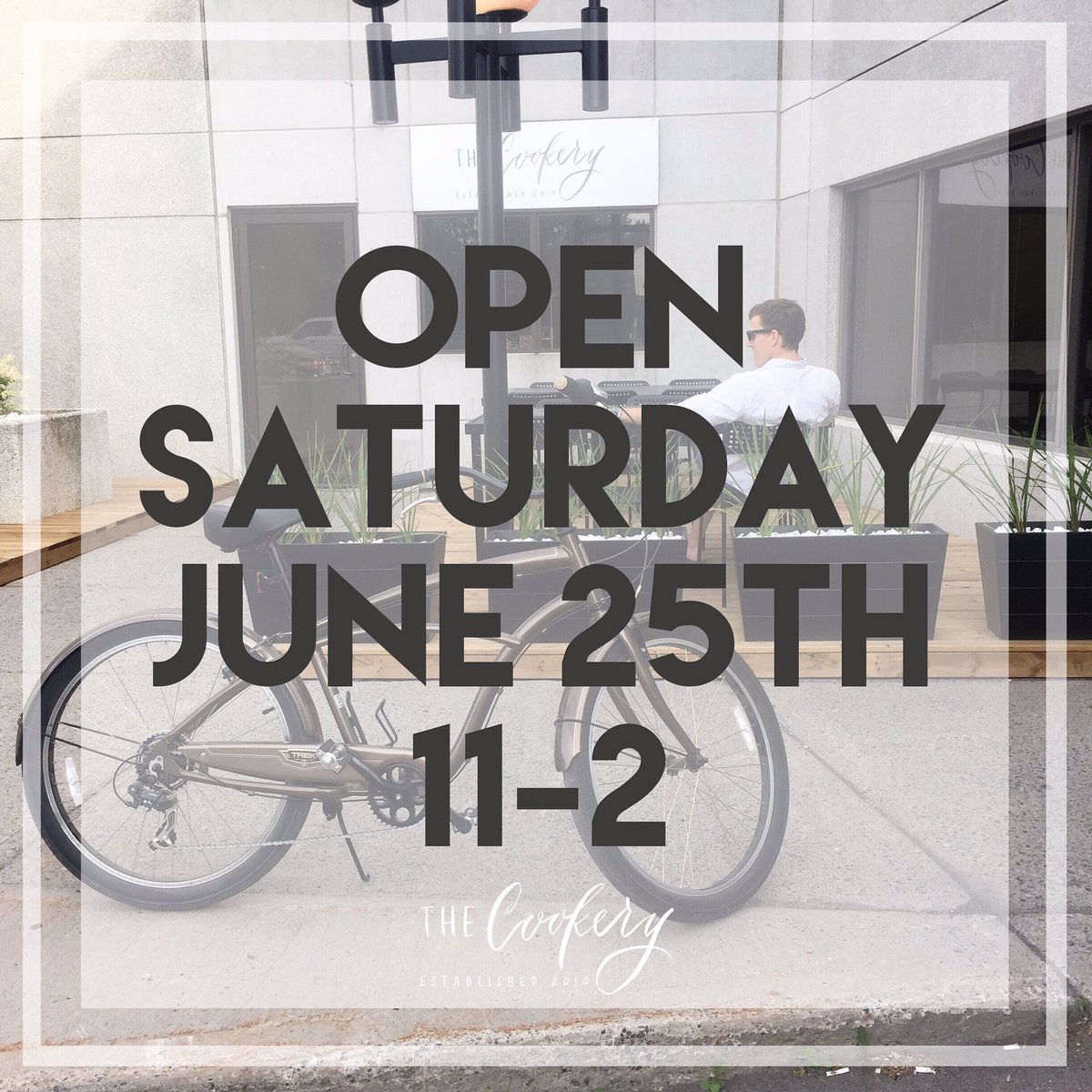 TheCookerybstro's tweet photo. Next Saturday we are open! #Kanata https://t.co/BEJS66H76Y