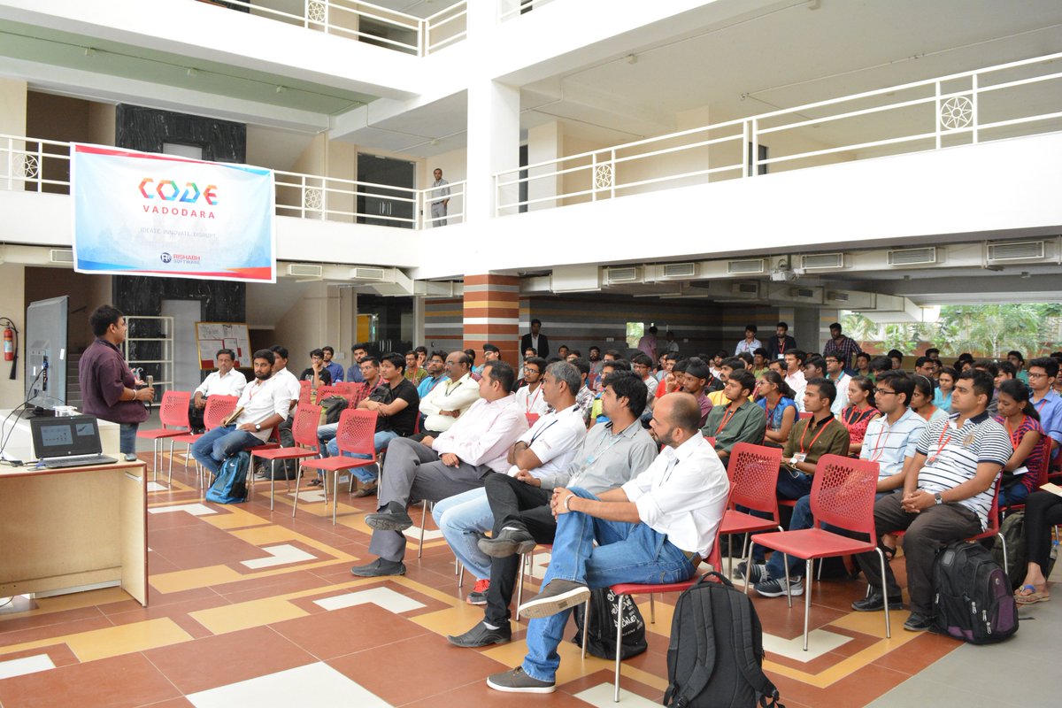 CodeVadodara's tweet photo. #CodeVad #hackathon pics from the registration and opening ceremony. https://t.co/jhUZOoD0YF