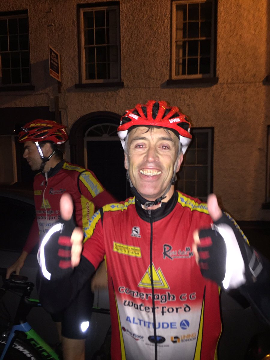 <a href="/DeiseDub/">John Tracey</a> only flying after his 19 hour 400km <a href="/HospiceMovement/">Waterford Hospice Movement CLG</a> cycle. Well done Johnser!!! ya legend !@ComeraghCC1
