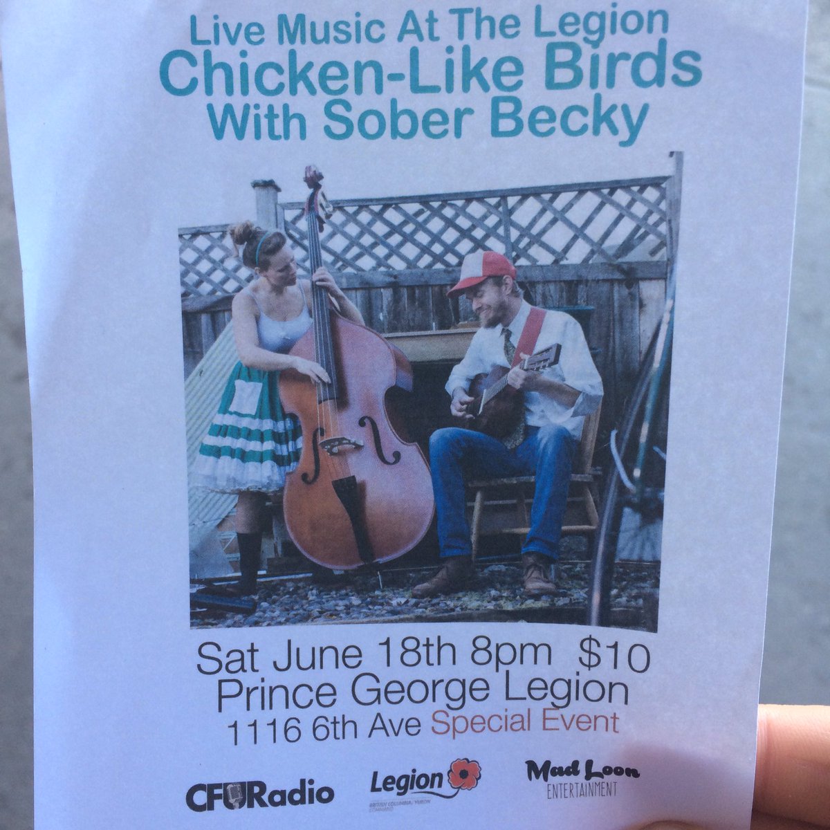 ChckenLikeBirds's tweet photo. #livemusic for #Princegeorgebc tonight! https://t.co/jbXUFmwiUA