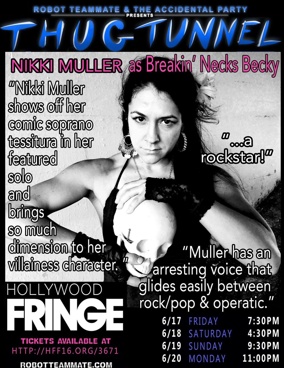 RobotTeammate's tweet photo. Today's 4:30 @ThugTunnel is SOLD OUT! Breakin' Necks Becky highly recommends you get tix for Sat &amp; Sun! #HFF16 https://t.co/trG6ykLvCJ