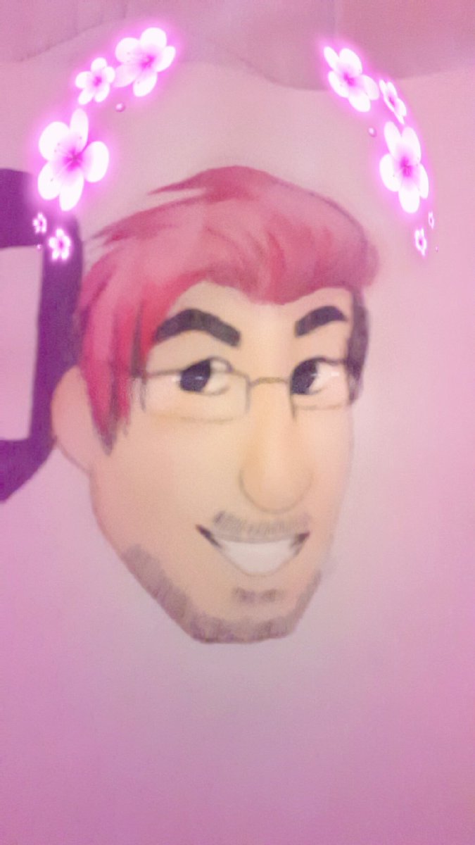 mikaelaengland's tweet photo. My sister drew you so obviously we put snap filters on it @markiplier #plsseethis #makeherlife #markiplier https://t.co/qrjSyFqSQG