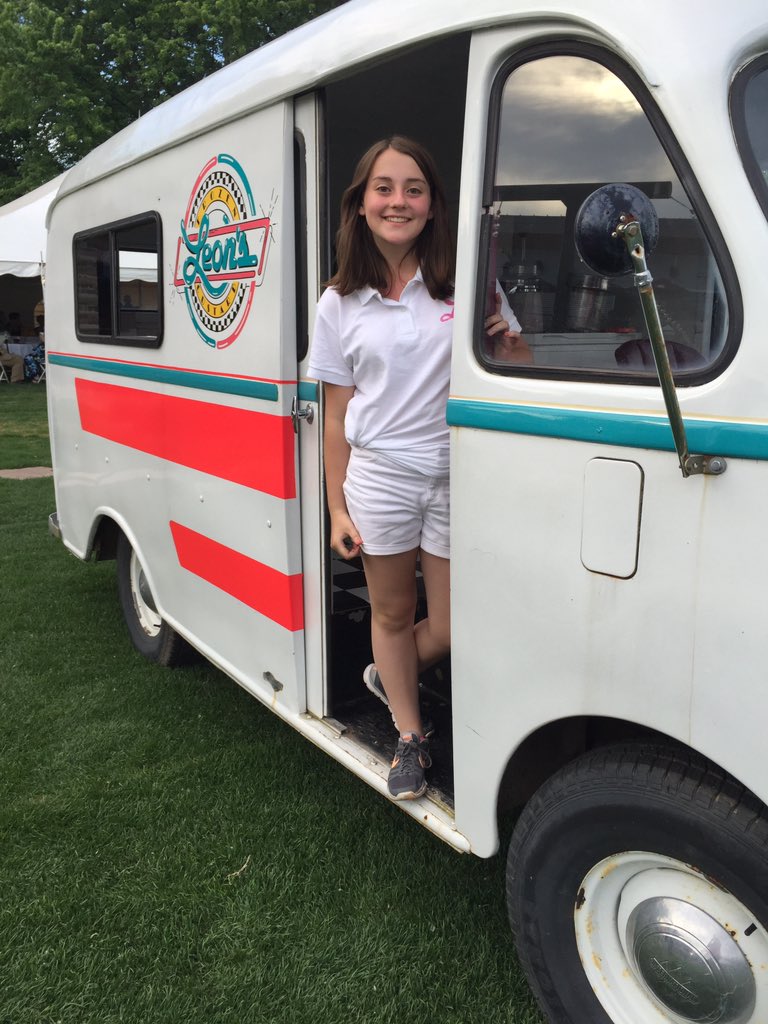 LeonsCustard's tweet photo. Serving Leon's Frozen Custard today in the Custard Cruizer @ 50th reunion for Oshkosh West High School class of 1966 https://t.co/pUX9rvkzyg