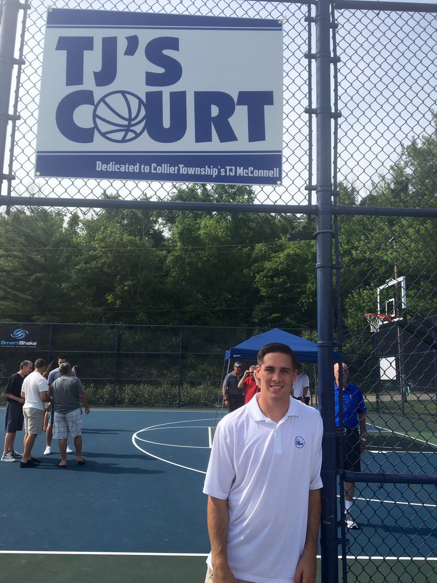 BobBrownPGH's tweet image. Great day in Collier today with the parks hoop court being named TJ's Court. #Sixers #BearDown #CVColts #Dedication