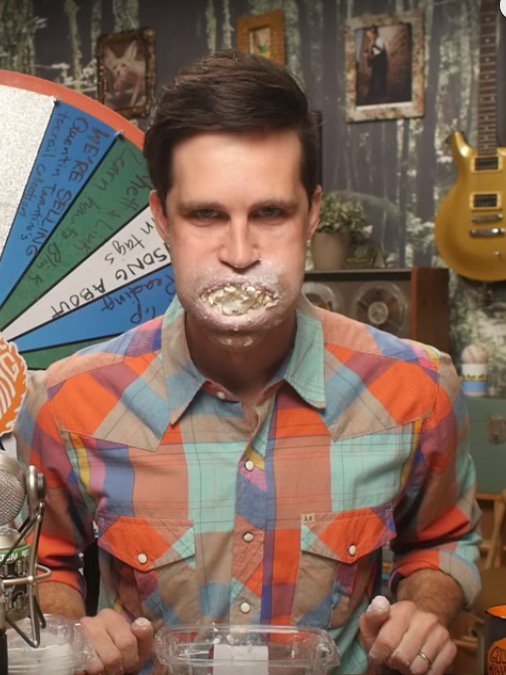Mythical's tweet photo. When someone asks for a bite of your food and you don't wanna share so you shove it all in your mouth really quick: https://t.co/YtMY5Btwlc