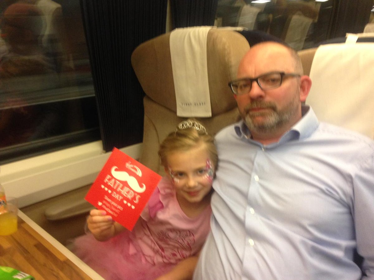 liz101211's tweet photo. @Virgin_TrainsEC The tale of the Princess and her #FirstClassDad #HappyFathersDay https://t.co/QKnwQirUwb