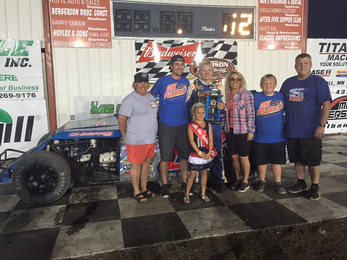 <a href="/mikeman67/">Mike Nichols</a> claims Victory Lane tonight in Madison, MN!