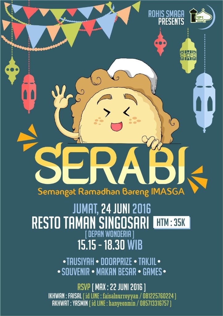 SeRaBI Semangat Ramadhan Brg Imasga<a href="/Warung/">Warung</a> Taman Singosari (depan Wonderia) Jumat, 24-06-1615.15-18.30HTM: 35k