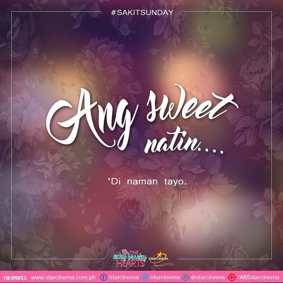 StarCinema's tweet photo. ... Kaso hindi kayo. #SakitSunday #TheAchyBreakyHearts #TeamChinggay https://t.co/3lXeMycAjG