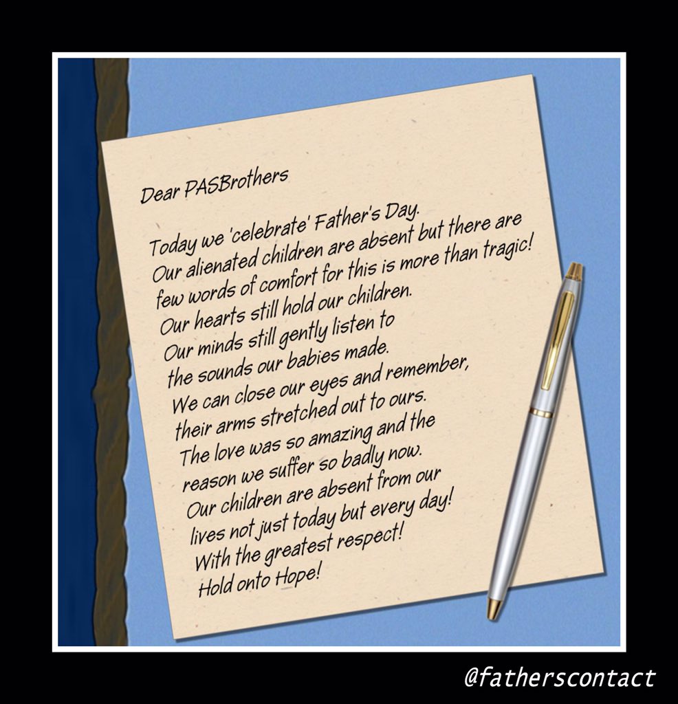 fatherscontact's tweet photo. #AlienatedFathersDay #PASPain #FathersDay Our hearts still hold our children! Hold onto Hope! #Respect #PASBrothers https://t.co/q8mRaBUSrv