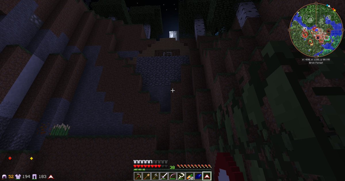 JesterLupine's tweet image. Just a few hundred blocks away from that last picture I tweeted.. is this.
An underground house. xD
#MinecraftFail