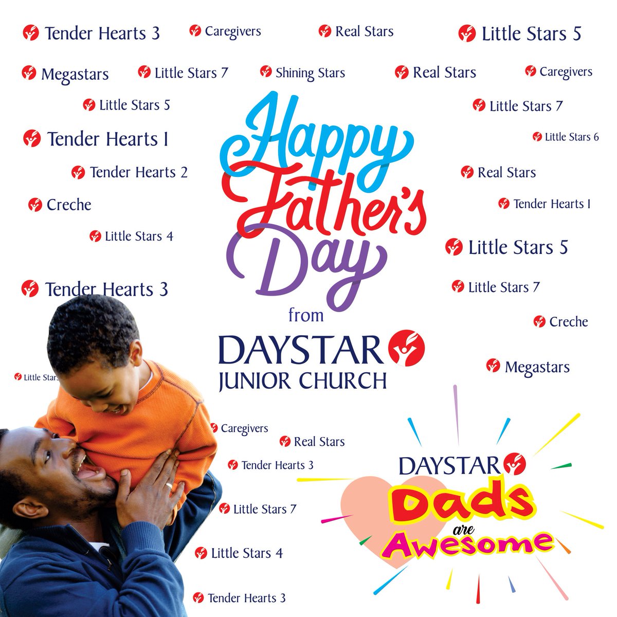 DaystarNG's tweet photo. Today we celebrate our heroes, fathers. #HappyFathersDay https://t.co/wFOurEzLeG