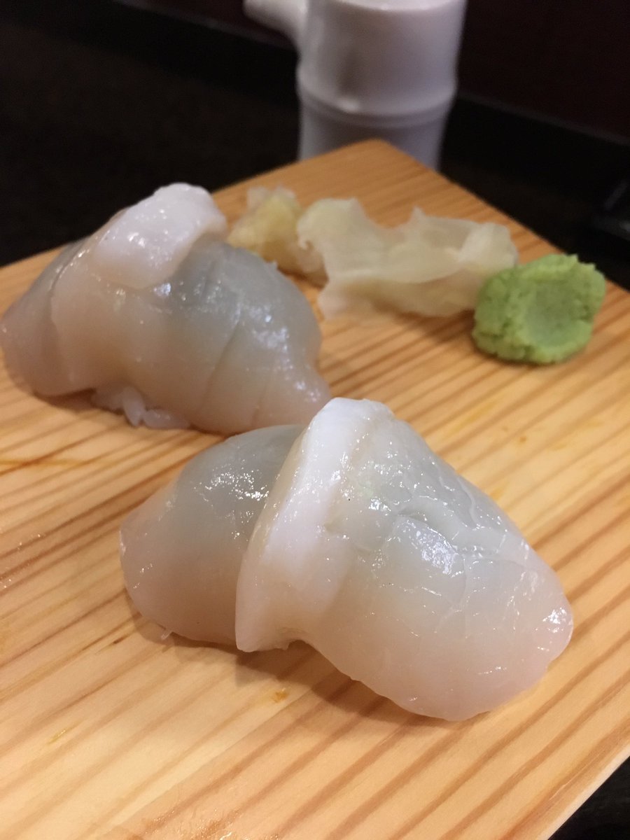 colbytakeda's tweet image. I'm about to go to fishing towns in Japan, and here I am eating Hotate! #couldntwait @bakabreath @logan_takeda