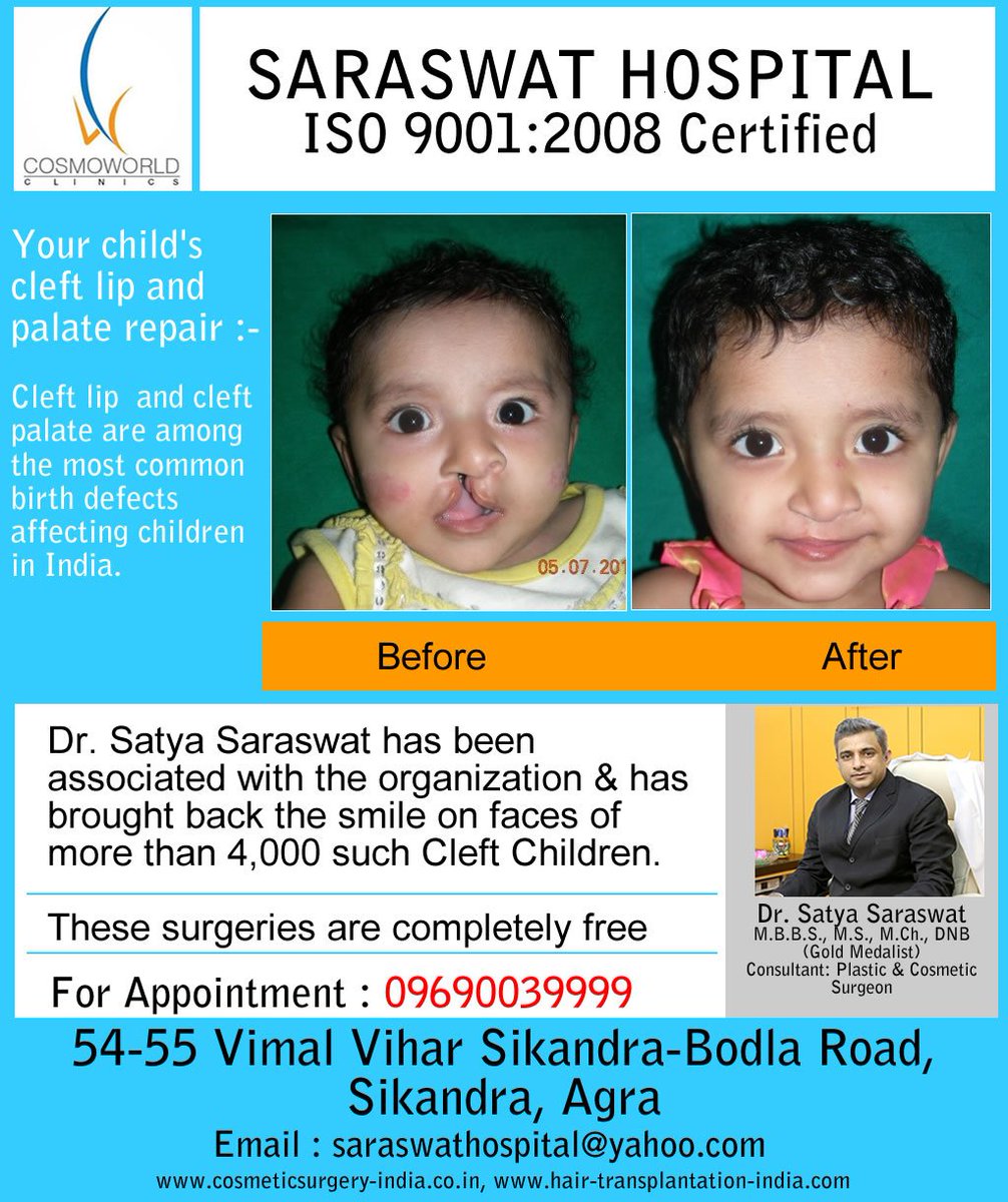 hair_results's tweet photo. #CleftLipAndPalate #BioFUE #HairTransplant #CosmoworldClinic #SaraswatHospital https://t.co/xgLyzJLTYm