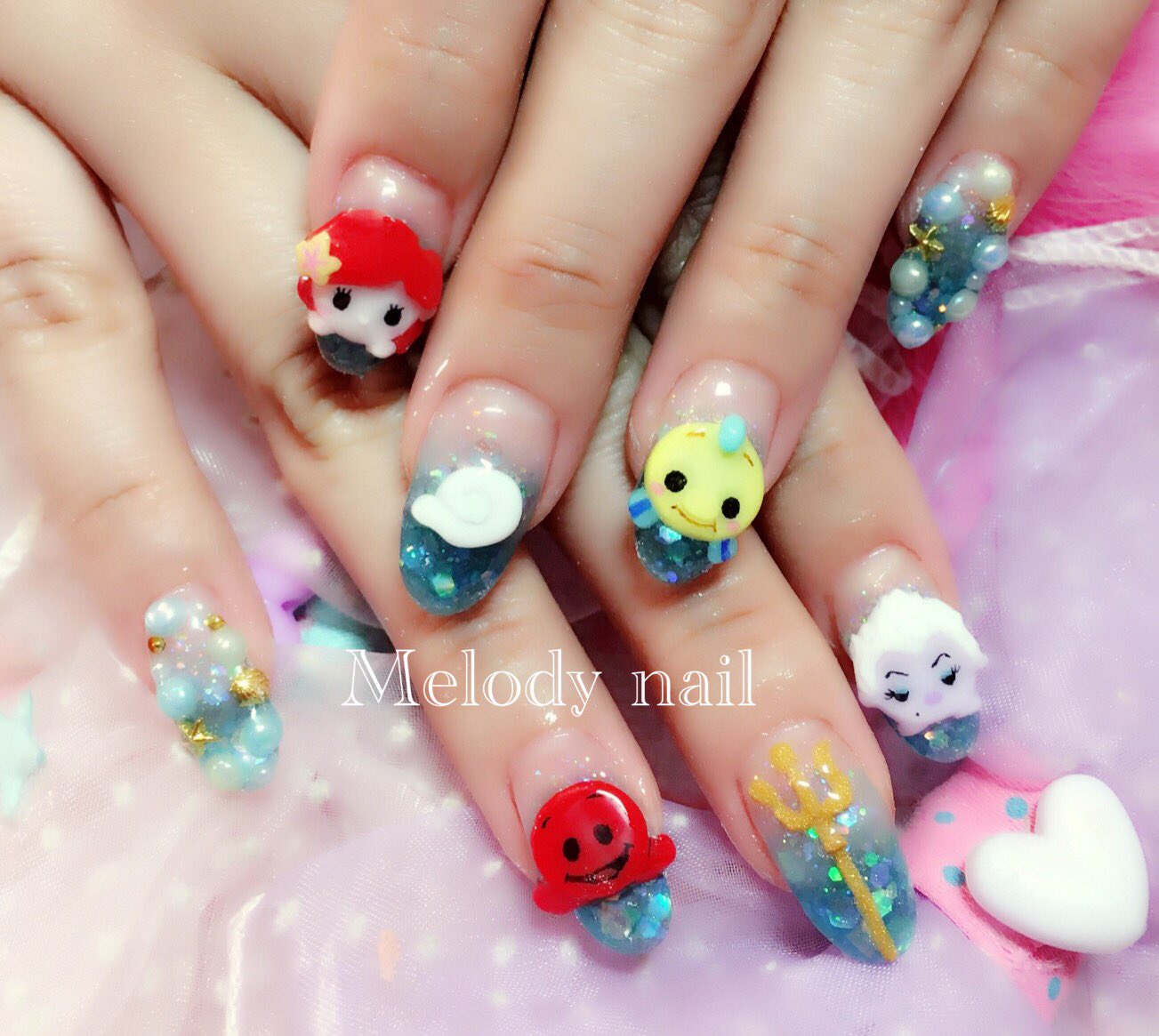 Twitter 上的 Melodynail あいめろ ツムツムネイル アリエルバージョン 痛ネイル ツムツム アリエル T Co Hejczf9uh2 Twitter