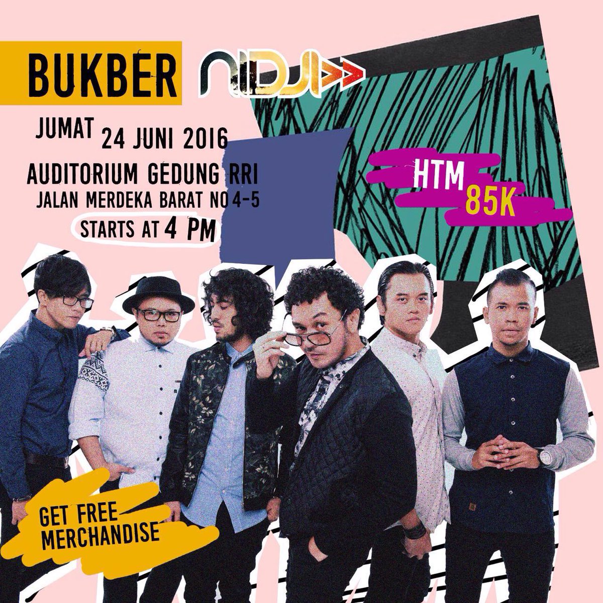 Ramein nyook :) "<a href="/nidji/">NIDJI</a>: Jangan sampai terlewatkan #BukberNIDJI2016 tanggal 24 Juni nanti! Ayo,, segera daftar!! "