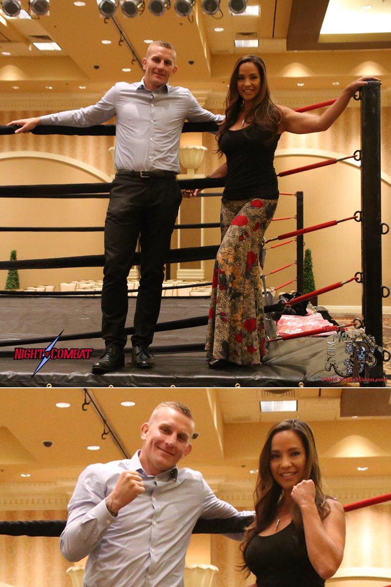 NightofCombat's tweet photo. Dynamic Duo right here! #commentators #nightofcombat #weighins @johnalessio79 @kimsmithtogo https://t.co/jgIX3ZeJa3