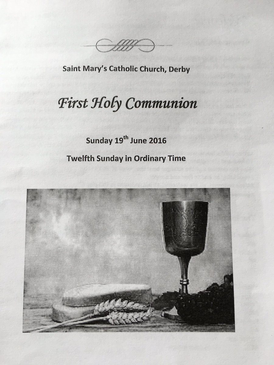 stmarysderby's tweet photo. Congratulations to Connor, Erin, Eva, Frank, Jacob, Kira, Luca &amp; Oliver on your #1stHolyCommunion 🍞🍇@StMarysHolyFam https://t.co/2UDtE8WkdV
