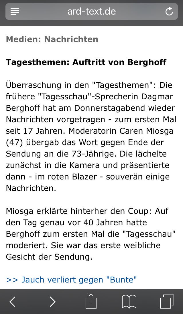 Journalistinnen's tweet photo. Vor 40 Jahren: Dagmar Berghoff spricht die Nachrichten der @tagesschau #ersteFrau https://t.co/vZ2a6jfuQO