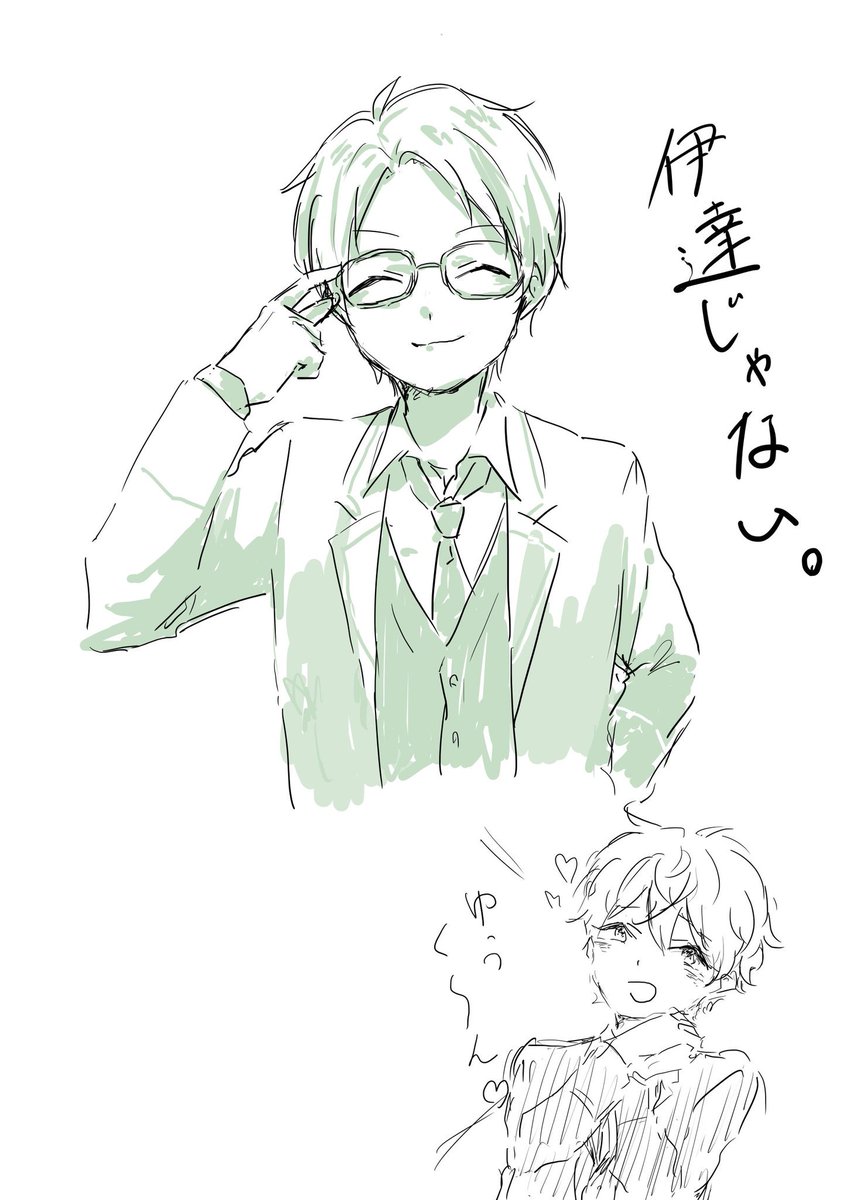 昨日ペンタブ借りて描いたものたち(加工済) 