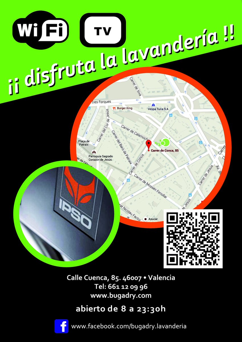 bugadry's tweet image. Venga, que ya casi podemos disfrutar de @bugadry #Valencia !!!
disfruta la #lavandería!!! #enjoylaundry!!!
