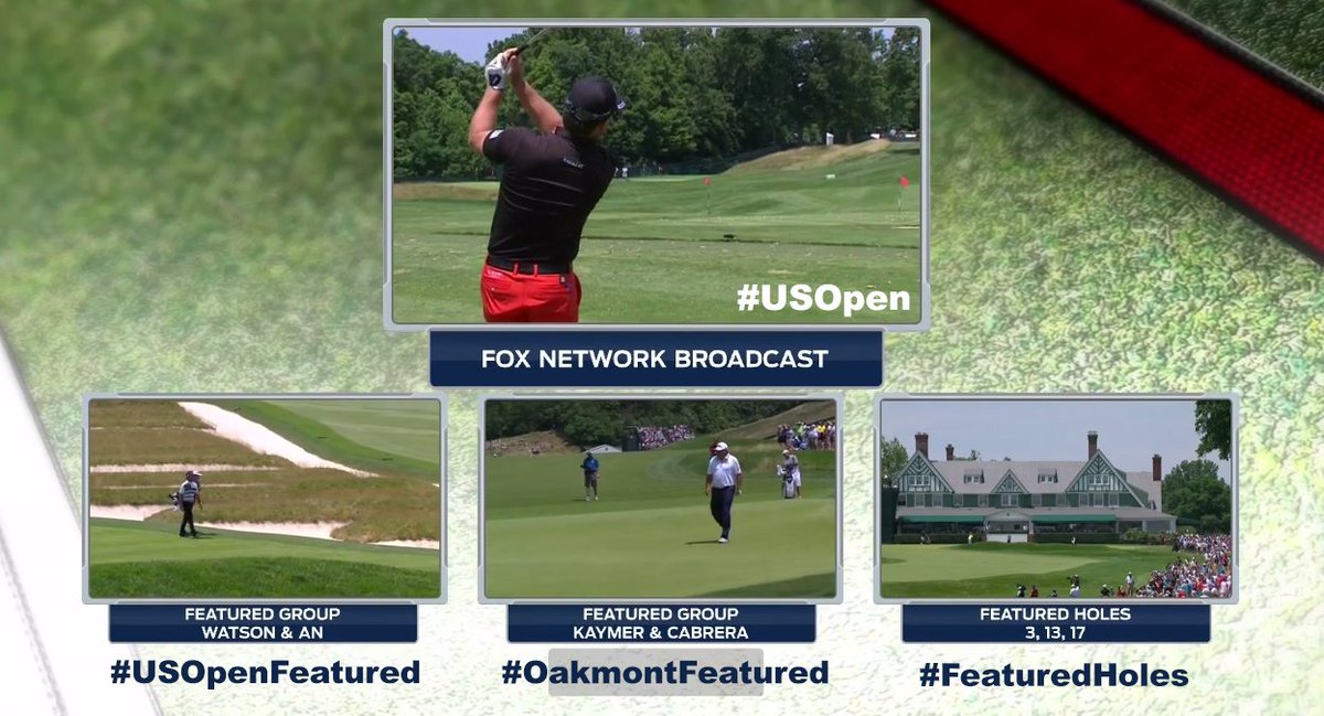 FOXSports's tweet photo. LIVE on https://t.co/zGOa2cpUmO &amp; https://t.co/O8d6uATB3G

#USOpen 
#USOpenFeatured
#OakmontFeatured
#FeaturedHoles https://t.co/6D8pNTxdfL