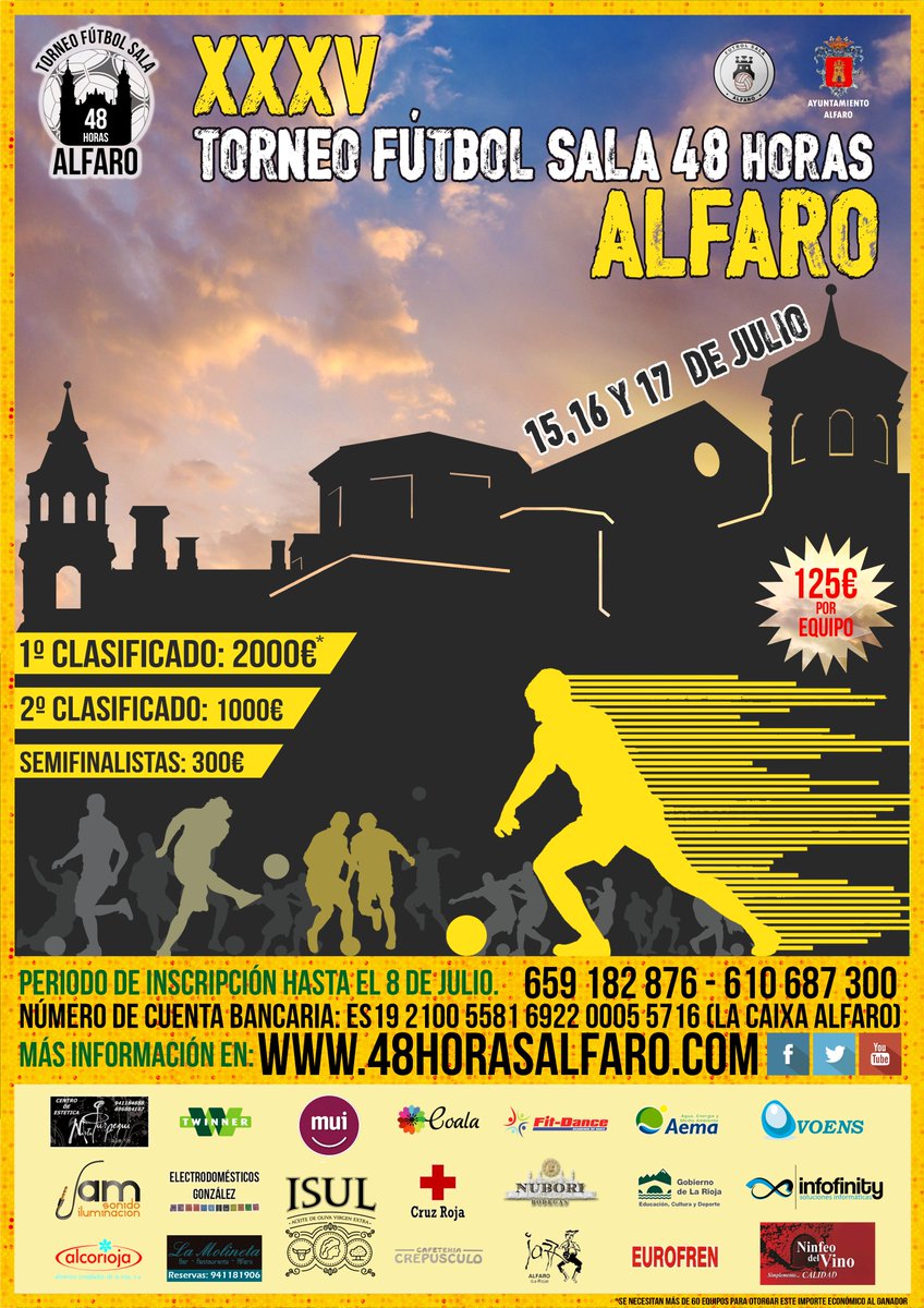 48horasalfaro's tweet photo. Nada más y nada menos que 1000 carteles empezarán mañana a distribuirse por todas las localidades colindantes: https://t.co/xQ9A08issm