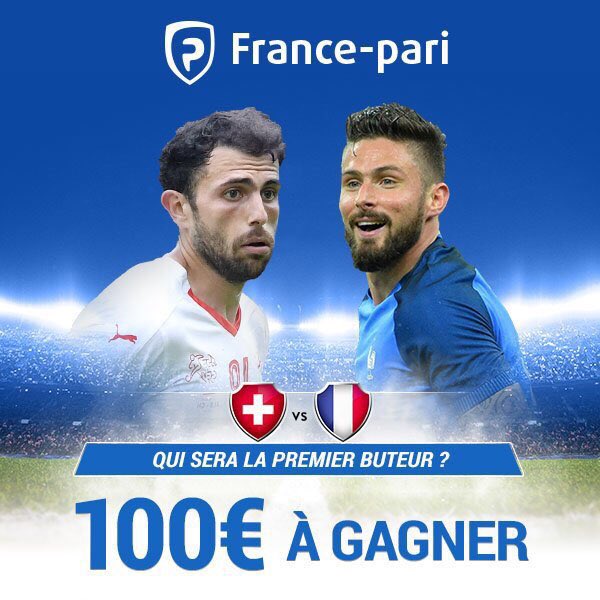 PegasusProno's tweet image. &amp;gt; #FREEBET 10x10€ À GAGNER.💰
&amp;gt; RT &amp;amp; FOLLOW | TROUVEZ LE PREMIER BUTEUR #SUI - #FRA | ⚽️ @FrancePari • #ParionsSport