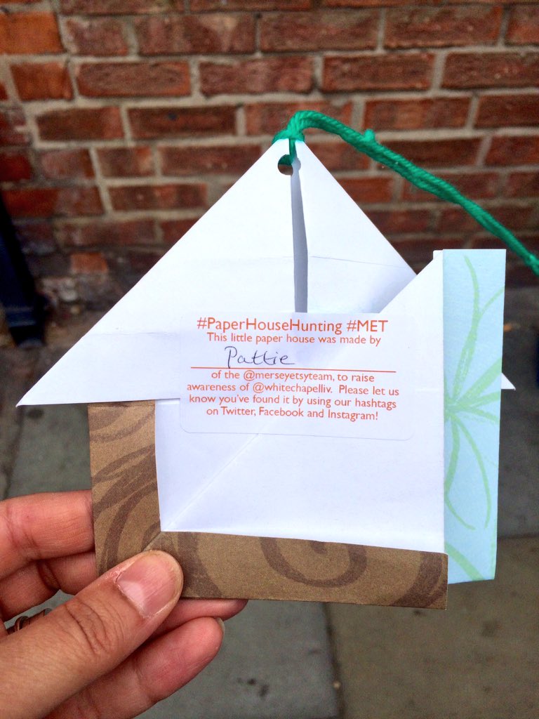 Angelasamata's tweet photo. We found your beautiful little paper house Pattie @merseyetsyteam  #PaperHouseHunting #MET #LarkLane https://t.co/ODJ7pTgAWM