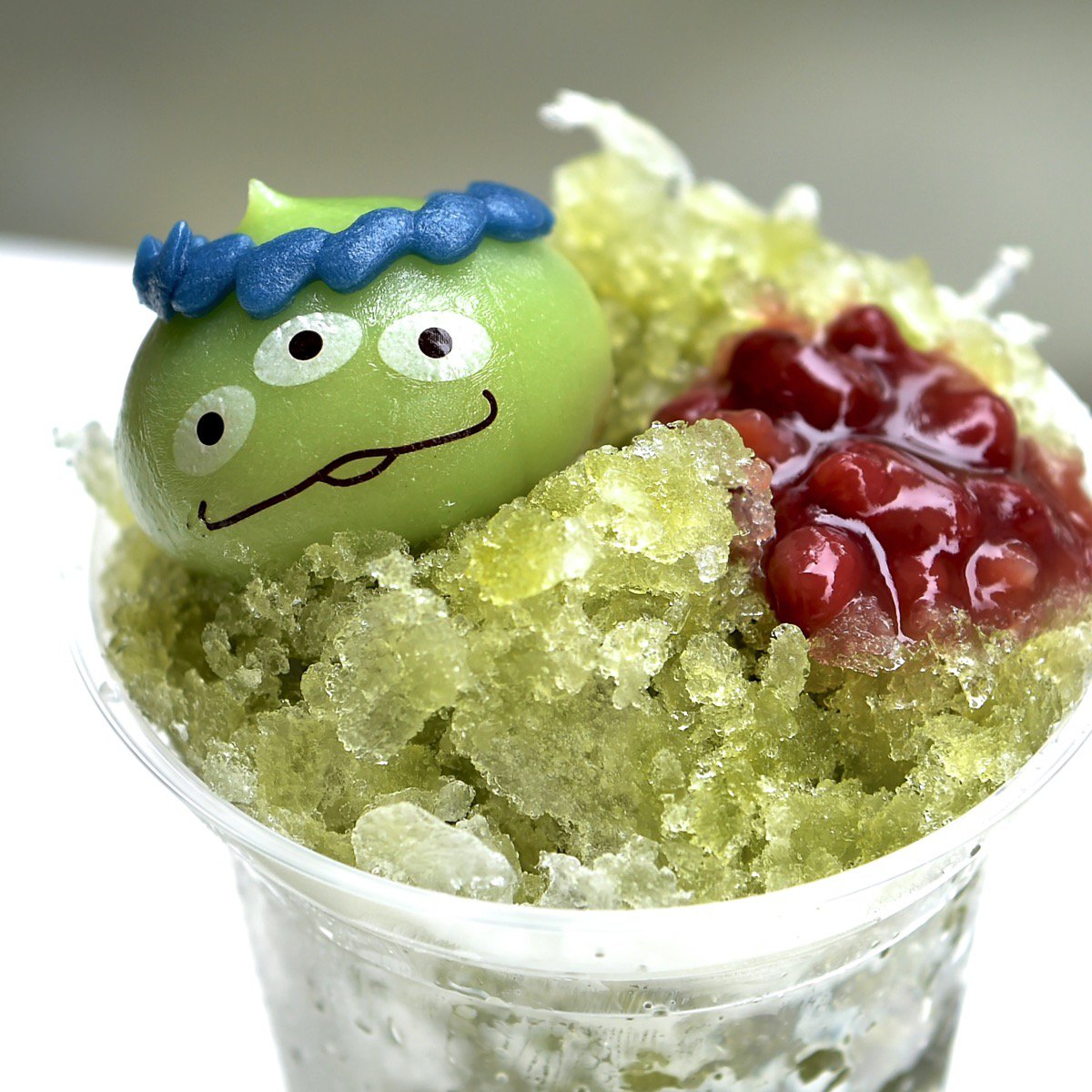 Mezzomikiのディズニーブログ ねじりはきまきリトルグリーンまん付き 東京ディズニーランドのシェイブアイス 抹茶あずき 6月中はスティッチデザインのスーベニアカップが付けられます 詳しくは T Co Hoztix9mfr