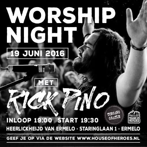 MapvdSteen's tweet photo. Vanavond Rick Pino in Nederland. Eenmalig gratis worship concert!
Nog paar plekken vrij, reserveer nu. https://t.co/lXc1rHrUxX
