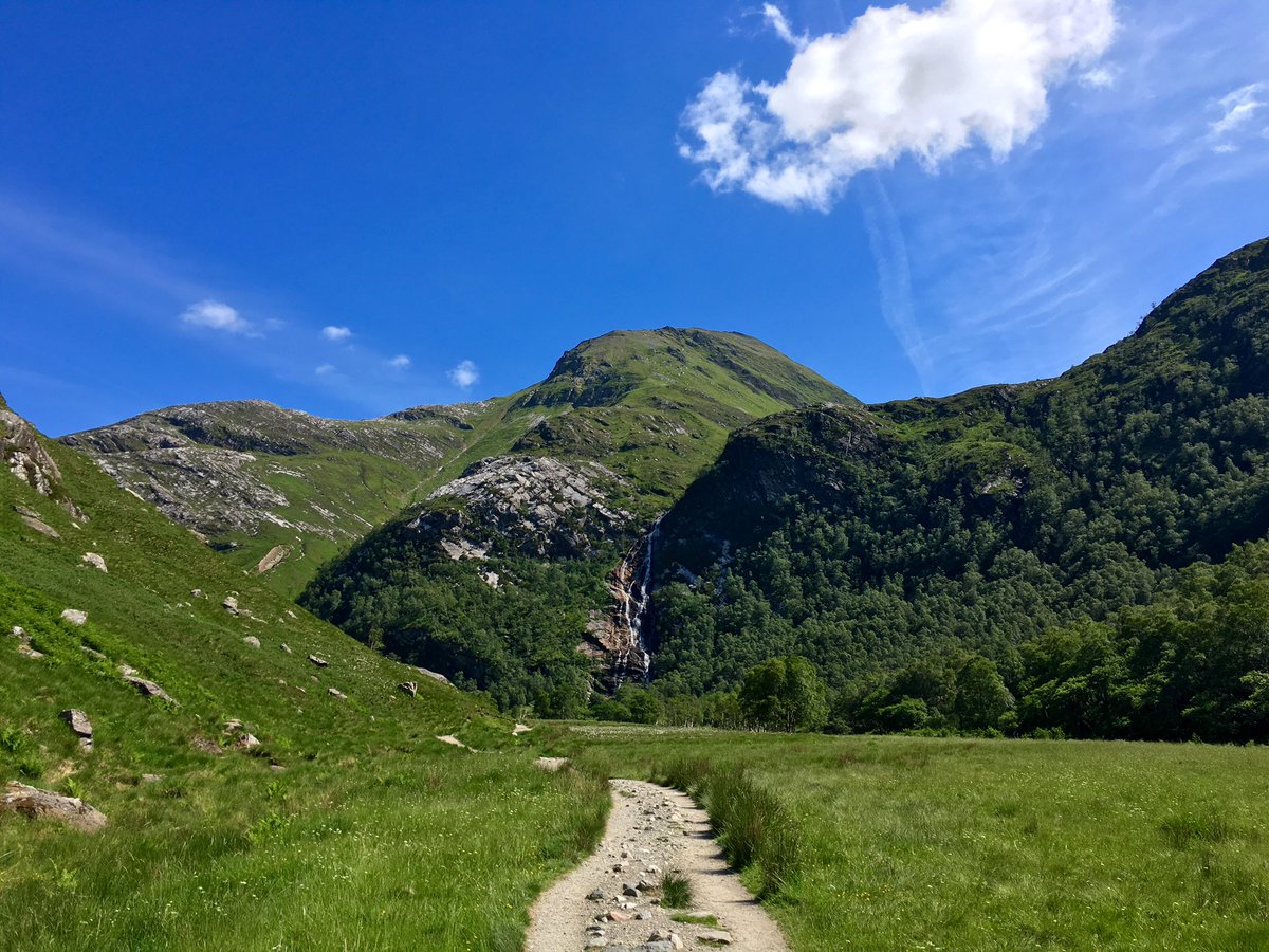 The Steall Falls in Glen Nevis yesterday on my way to Aonach Beag #munros #scotland #scotspirit <a href="/WildLochaber/">Wild About Lochaber</a>