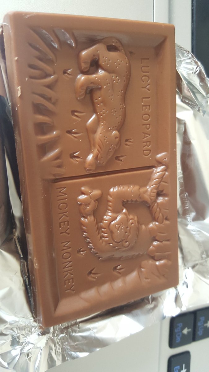 BenjitheBear's tweet photo. The animals on my choclit have names! https://t.co/csflDXinH2