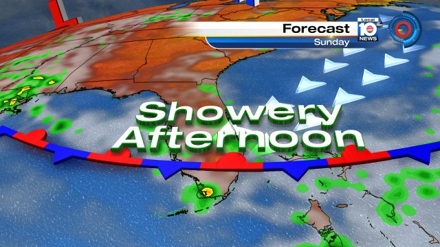Happy #FathersDay! Stationary front will bring showers to #SoFlo w/ NE wind today. Forecast high 89° https://t.co/IAeUWFgeoV