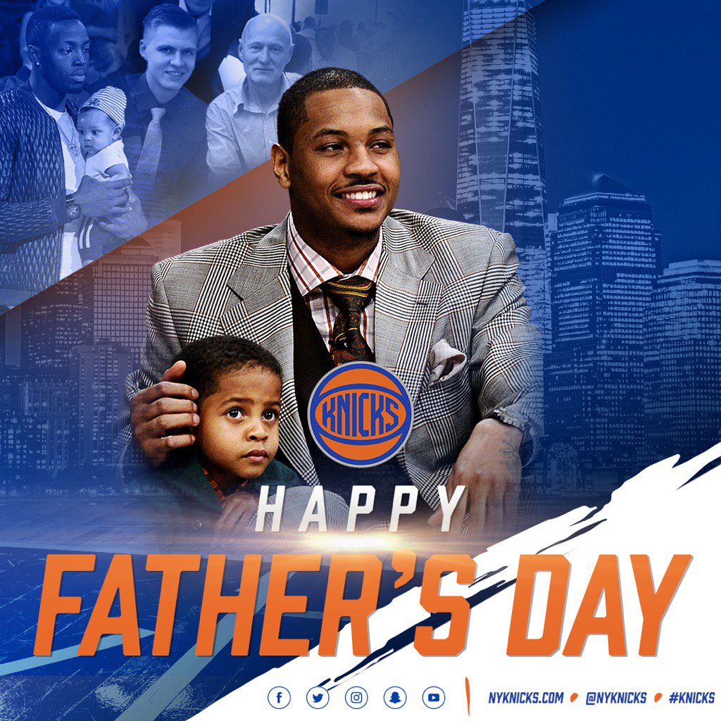 nyknicks's tweet photo. Happy #FathersDay #Knicks fans! https://t.co/ZZMguJ2lvm
