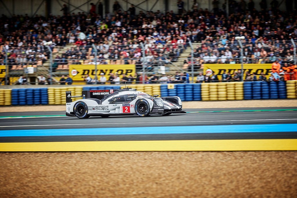 Porsche's tweet photo. Past. Present. Future. Combined in one single moment. Porsche wins the 24h of Le Mans. For the 18th time. #LEMANS24 https://t.co/WeTToGAq5T