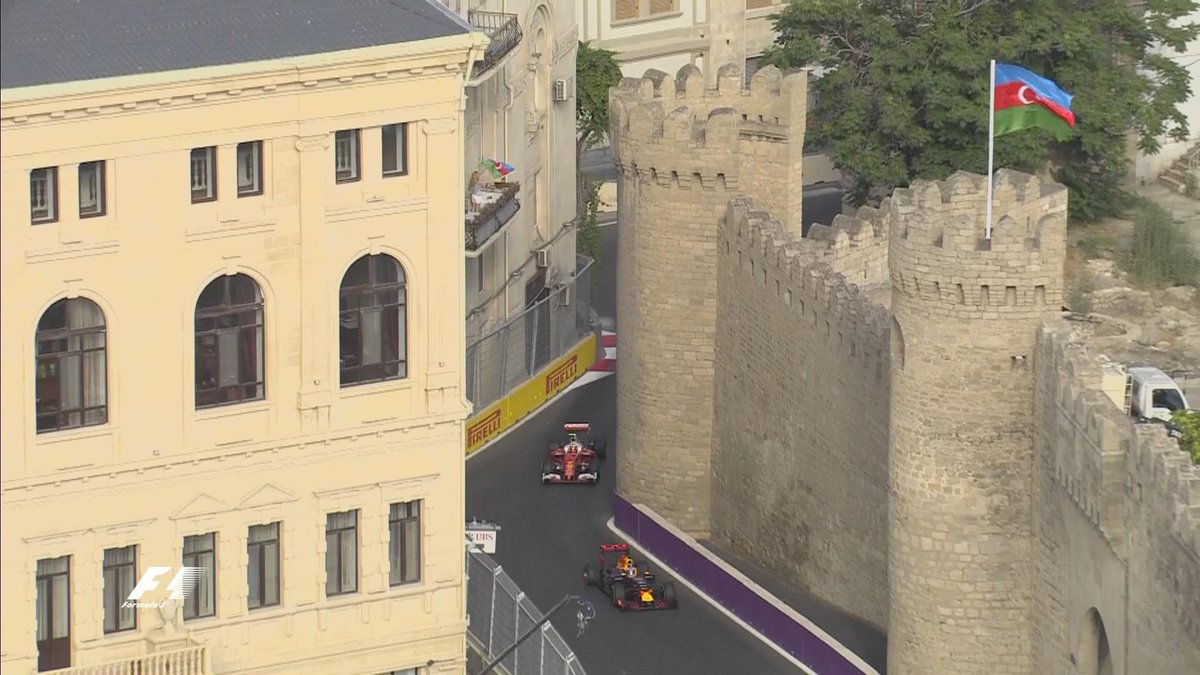F1's tweet photo. ONLY IN BAKU:

12th century tower 🏰

21st century machines 🔧

#EuropeGP 🇦🇿 https://t.co/0c7l6FKBO8
