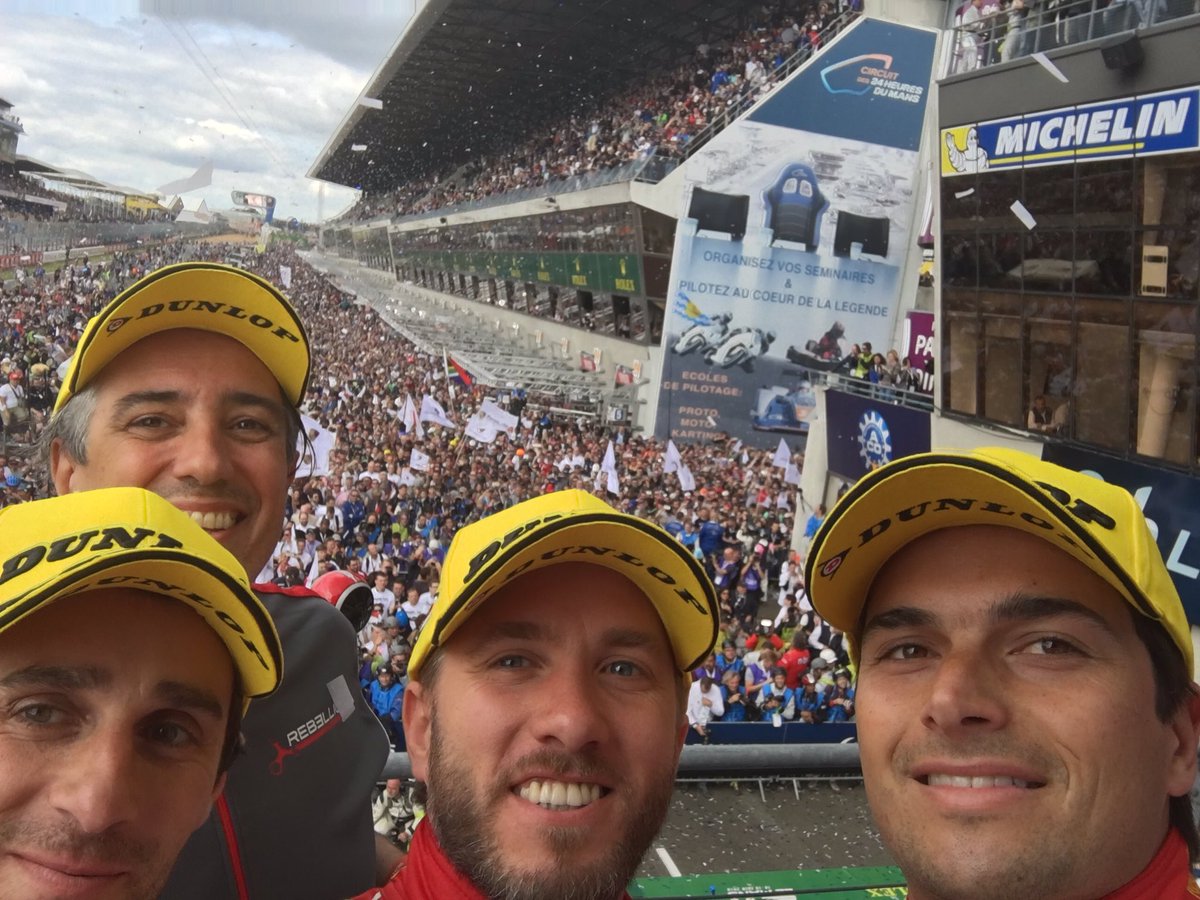 #LeMans24 classwin with <a href="/nico_prost/">Nico Prost</a> <a href="/NelsonPiquet/">Nelson Piquet Jr.</a> in our <a href="/RebellionRacing/">REBELLION Racing</a> .Picture 😮 #bigcrowd #priceless
